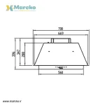 هود توکار مخفی استیل البرز مدل SA509 - Image 5