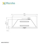هود توکار مخفی استیل البرز مدل SA503 سایز 80 - Image 3