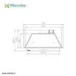 هود مخفی استیل البرز مدل SA 505 - Image 3