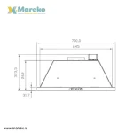 هود مخفی استیل البرز مدل SA 506 - Image 2