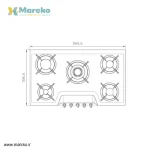 اجاق گاز صفحه ای استیل البرز مدل G-5901/S - Image 3