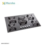 اجاق گاز پنج شعله‌ مدل G-5904 استیل البرز/شیشه ای - Image 4