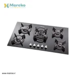 اجاق گاز پنج شعله‌ مدل G-5904 استیل البرز/شیشه ای - Image 2