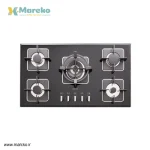 اجاق گاز پنج شعله‌ مدل G-5910 استیل البرز - شیشه ای
