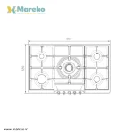 اجاق گاز صفحه ای استیل البرز مدل S-5957 - Image 3