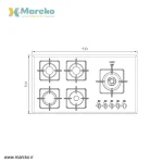 گاز صفحه ای استیل البرز مدل G-5959 - Image 3