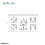 اجاق گاز رومیزی استیل البرز مدل G-5960 - Image 3